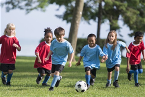 kids playing soccer