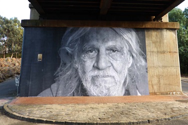 Uncle Larry by Daniela Rodriguez, Bunbury Street bridge, StreetWORKS 2014 (decommissioned)