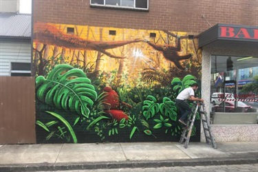 Buzz Barber Jungle by Makatron, Buzz Barbers, 547B Barkly St West Footscray, StreetWORKS 2017