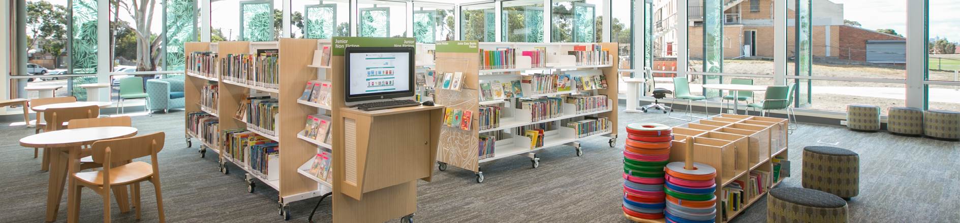 Interior of Braybrook Library.