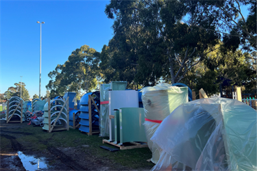 MAC Splash Park slide components delivered May 2023