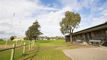 Hansen Reserve behind the goal posts