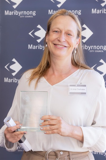 Dr Antje Theilhaber, Eleanor Clinic recipient of the inaugural 2024 LGBTIQA+ Award