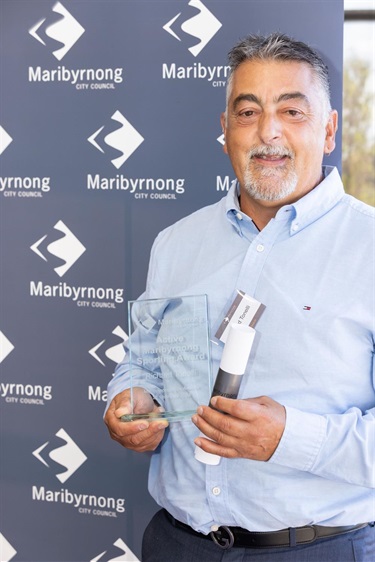 Richard Tonelli recipient of the Active Maribyrnong Sporting Award