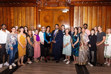 2025 Civic Awards Recipients with Mayor Cr Pradeep Tiwari, Councillors and CEO, Celia Haddock