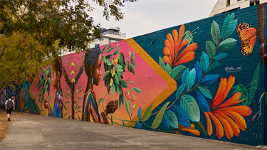 Abundance by Katherine Gailer, 216 Barkly St Footscray (corner Donald), StreetWORKS partnership with Victorian State Government, 2023.