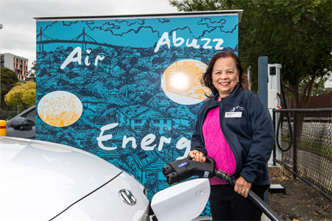Mayor, Cr Cuc Lam officially opened the EV chargers in Raleigh Street Car Park