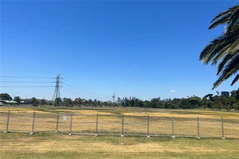 Western Lawn fenced off before works commence
