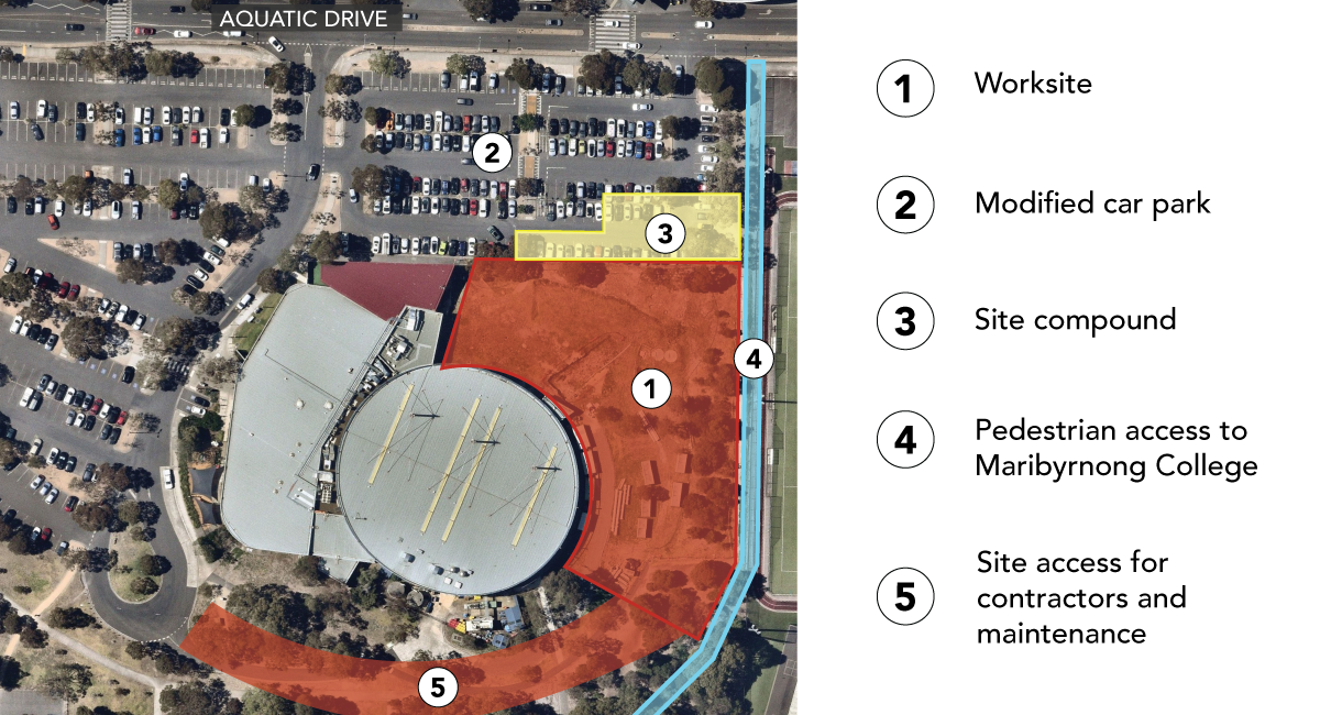 Map of site boundary around MAC