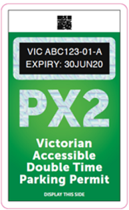 Accessible Parking Permit Sample Green