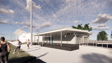 3D render of the future YGFC female friendly change rooms