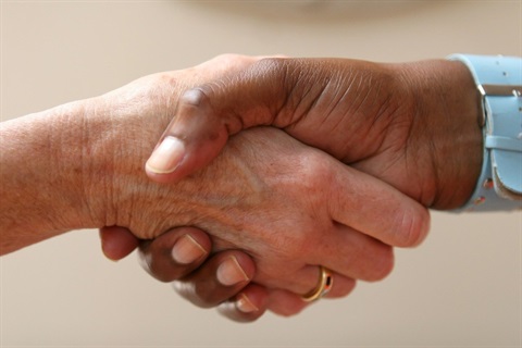 Carers image two hands